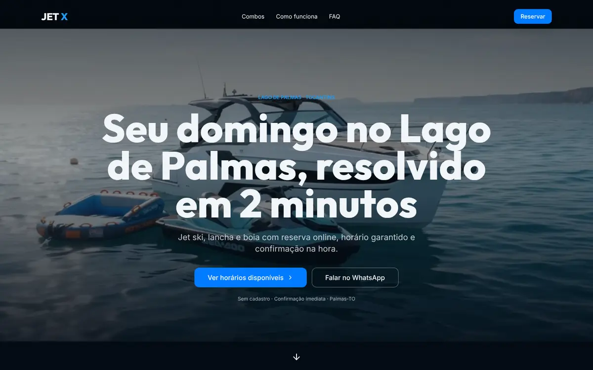 Site da Jet X Locações