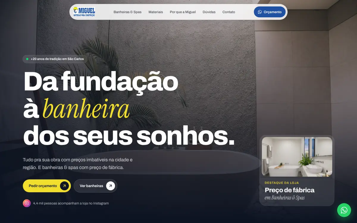 Site da Miguel Materiais