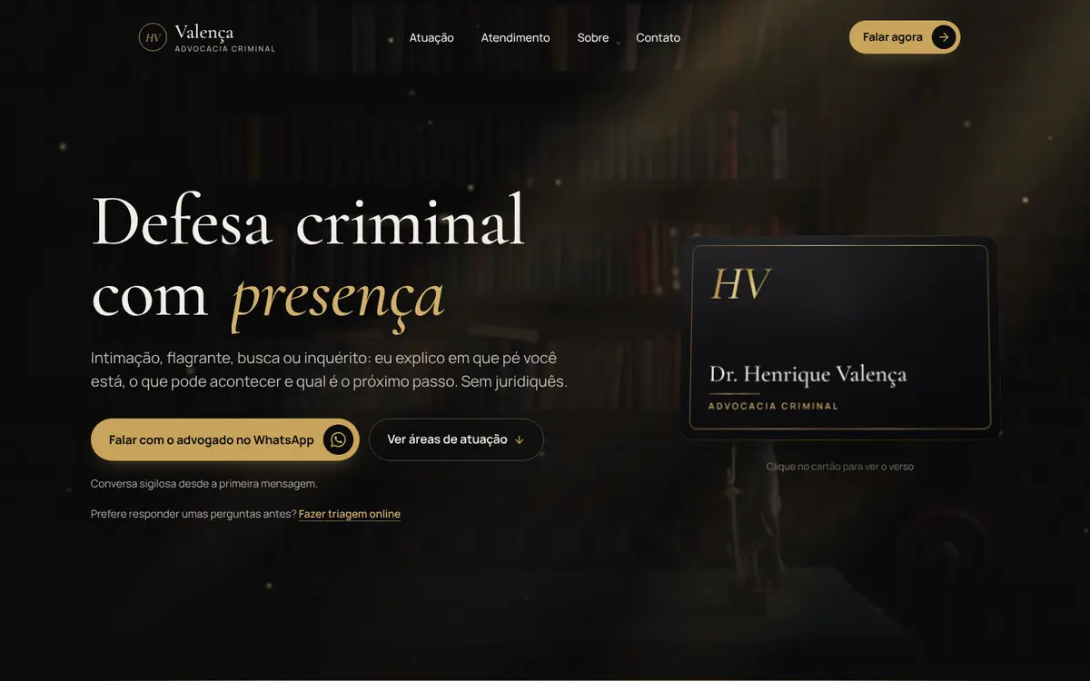 Site da Valença Advocacia